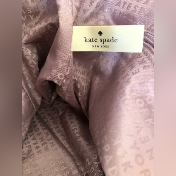 KATE SPADE - unique hard to find solid lavender leather weekender bag - LIKE NEW - Picture 16 of 16